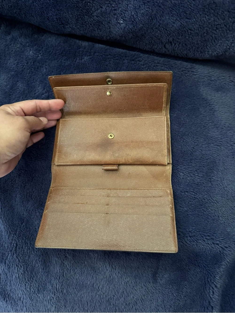 Authentic 1996 Louis Vuitton Brown Monogram Continental Wallet